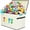 New Beige, variant on Toy Box Chest, Collapsible Sturdy Storage Bins with Lids, Extra Large Kids Toy Storage Organizer Boxes Bins Baskets for Kids, Boys, Girls, Nursery Room, Playroom, Closet (New Beige)