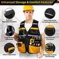thumbnail image 3 of Chaleco TooCust Electrician para hombre con 22 bolsillos y reflectante, 3 of 7