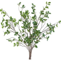 4 pcs Artificial Eucalyptus Green Branches 44.3 Inch, Faux Greenery Plant Stems Ficus Twigs Fake Tree Branches for Vase Home Decorations