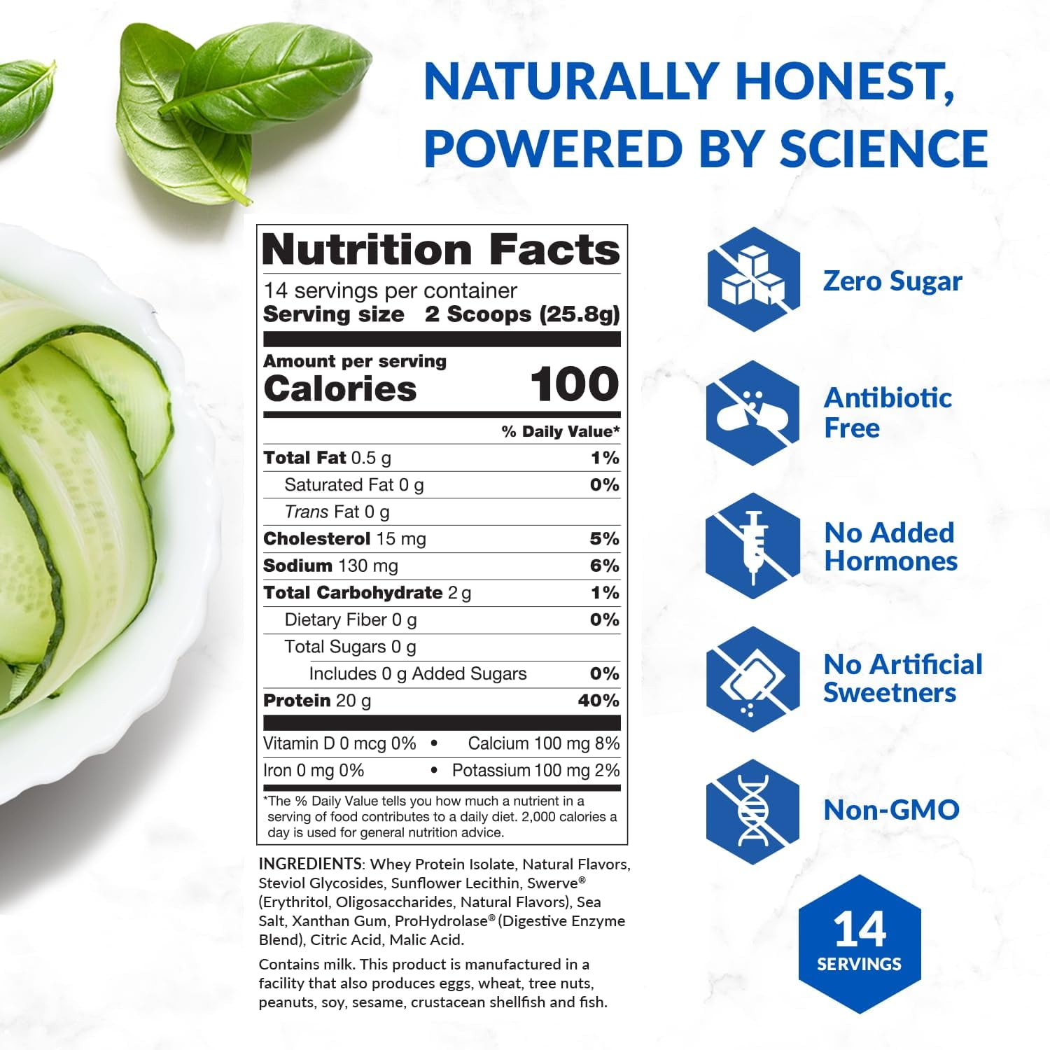 BioTrust Low Carb Lite, 20 Grams of Grass-Fed Whey Protein Isolate, 100 Calories, ProHydrolase Digestive Enzymes, Non-GMO, Free from Soy and Gluten, rBGH-Free (14 Servings) (Orange Cream)