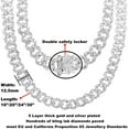 thumbnail image 2 of HH Bling Empire Iced Out Diamond Cuban Link Chain Necklaces for Men Women Silver Gold Multicolored 18-30 Inches, 2 of 12
