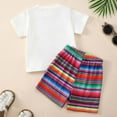 thumbnail image 5 of Baby Outfits Boy Summer Kids Toddler Boys Casual Outfit Hawaiian Style Print Short Sleeve T Shirt and Shorts Hawiian Style Suit Toddler Boy Outfits White 3 Months-6 Months, 5 of 7
