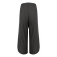 thumbnail image 6 of Women's Elastic Waist Pocket Pants Casual Bandage Button Trousers Slacks Bottoms Solid Color Full Length Stretchy Comfy Lounge Wear Travel Essentials for Women | Aestivo,Dark Gray L, 6 of 9