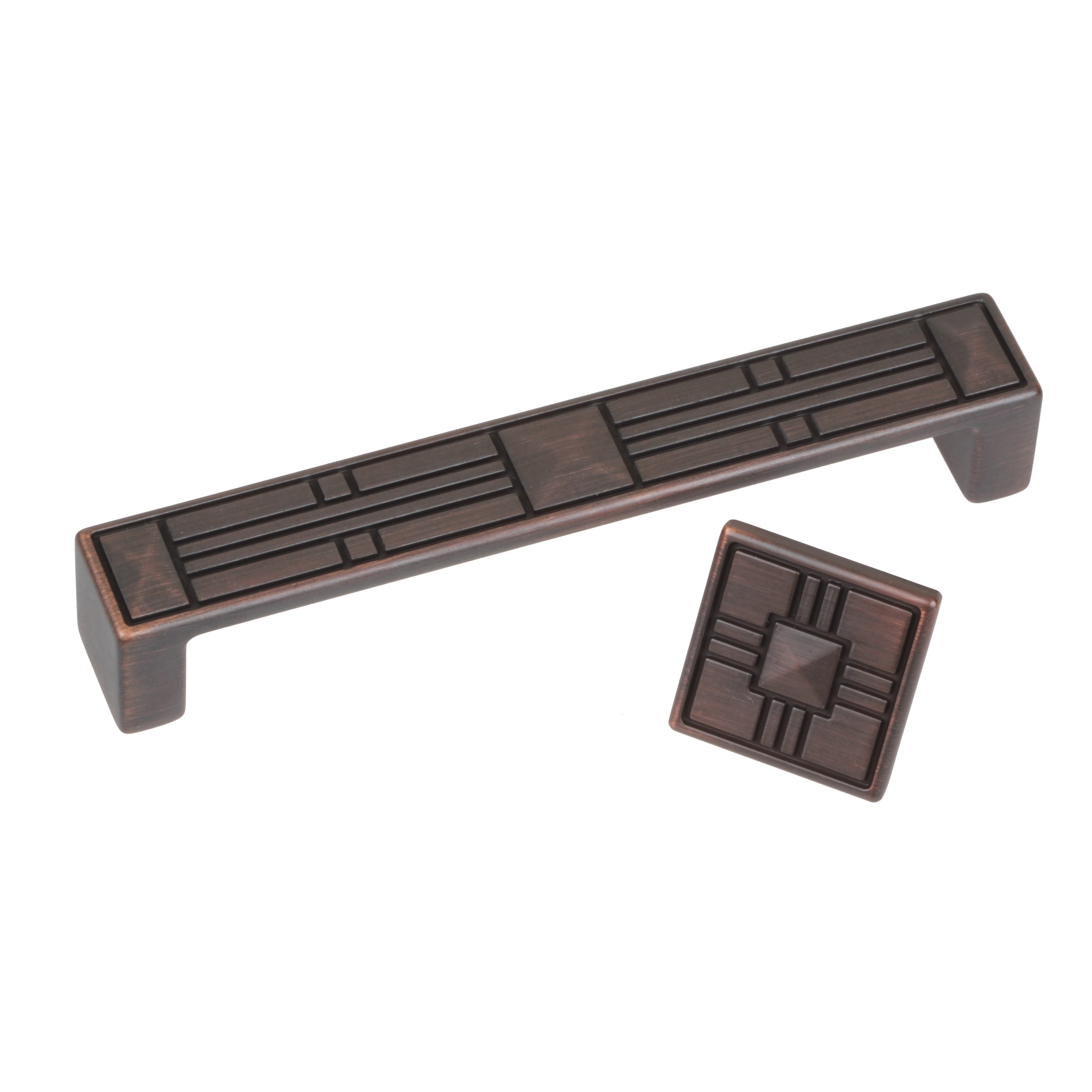GlideRite 5 in. Center Modern Rectangular Flat Pyramid Pull Cabinet Hardware Handles, Oil Rubbed Bronze, Pack of 10 - image 4 of 4