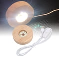 thumbnail image 1 of Elegant LED Light Base, Oak Wood Material, 2cm Thickness, USB Interface, Glowing Display Lamp for Home, 5V, 1 of 7