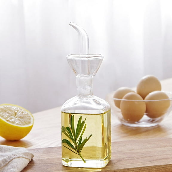 LandHope Oil Bottle Glass with Spout,Olive Oil Vinegar Dispenser for Kitchen and BBQ (125ml/4.27oz)