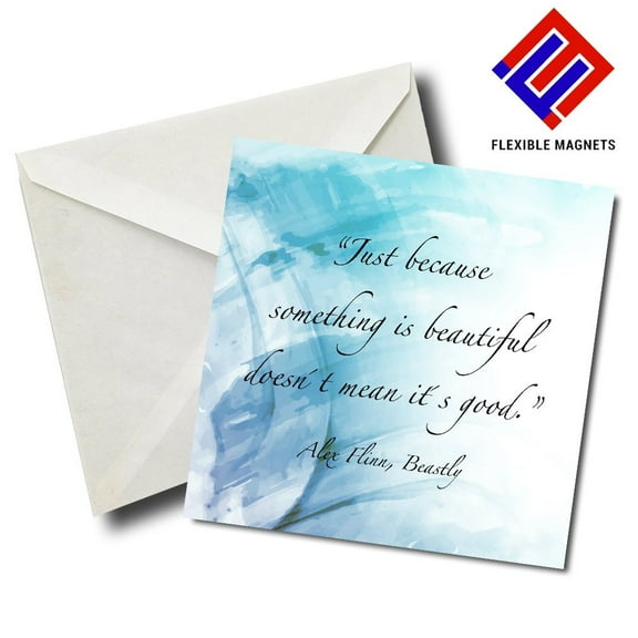 Alex Flinn, Beastly Inspirational Quote Magnet for refrigerator. Great Gift! By Flexible Magnets