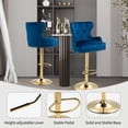 thumbnail image 6 of VIOLHEDO 2 Set Velvet Swivel Bar Stool with Adjustable Height and Comfortable Cushioned Seat, 6 of 6