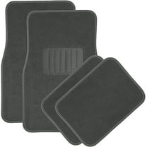 National Standard Products 4pc Full Set Heavy Duty Deluxe Carpet Floor Mats, Universal Fit Mat for Car, SUV, Van & Trucks - Front & Rear, Driver & Passenger Seat (Gray)