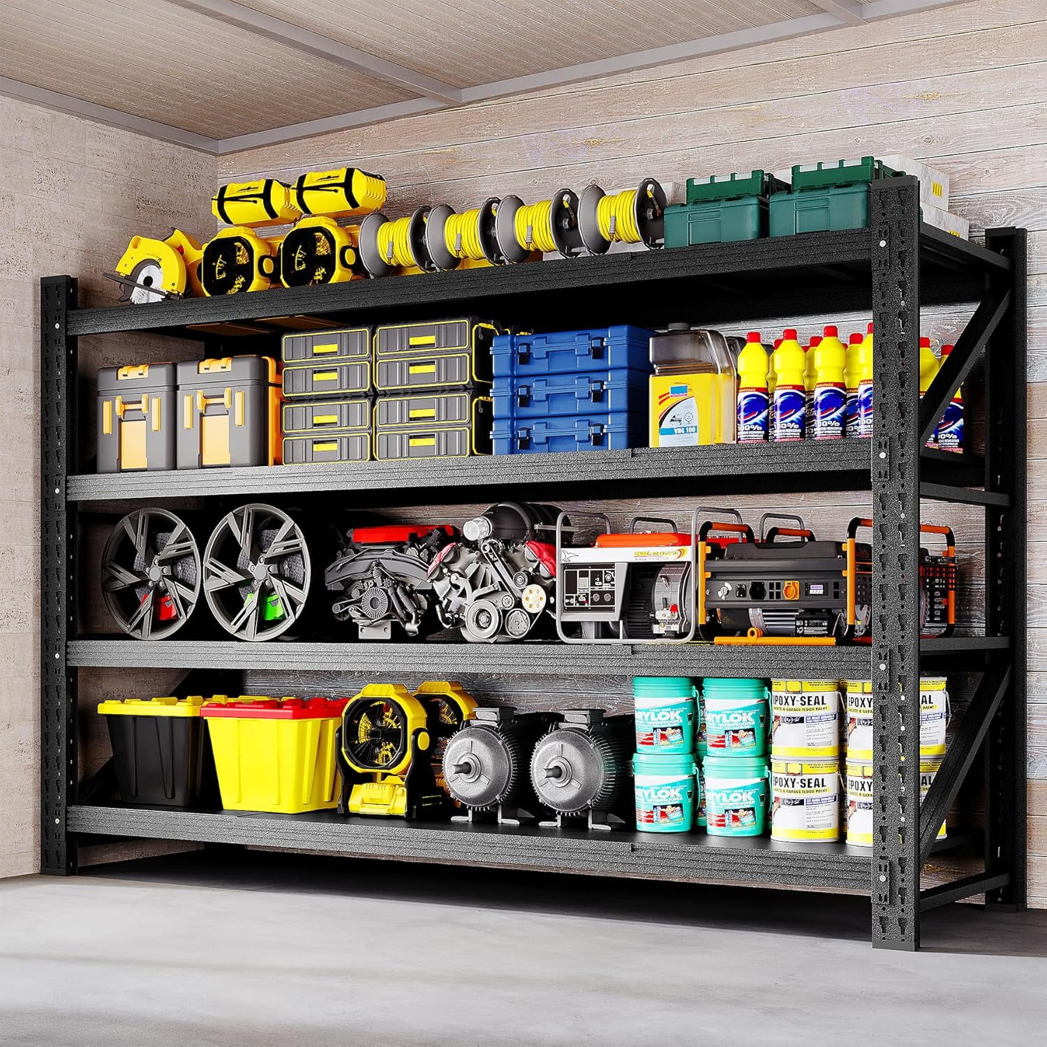 Wide Span Rack With 3 Shelves No Deck, 96