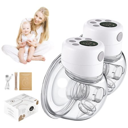 APPIE Hands Free Breast Pump Electric Wearable Breastfeeding Pump, 2 Modes & 9 Levels, Spill-Proof Pain Free Quiet Milk Extractor, 24mm, Double