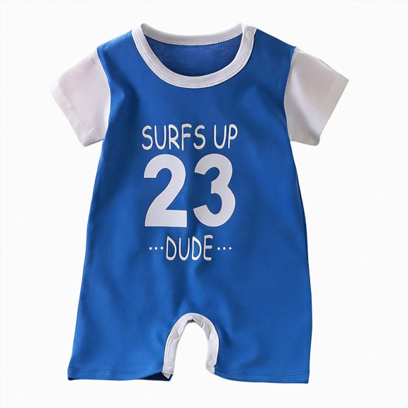 Baby Boy Girl Romper Summer Clothing Newborn Baby Cotton Short Sleeve Thin Crawling Suit Baby Onesie Ha Clothes Baby Clothes Kaprioy