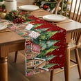 thumbnail image 5 of Merry Christmas Cotton Linen Table Runner for Dining Kitchen, Winter Trees Xmas Snowflake Gingerbread Wedding Outdoor Party Tablerunners Decoration, Dresser Scarf Coffee Tablecloth Runners 13"x72", 5 of 9