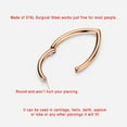 thumbnail image 3 of 16g Surgical Steel Teardrop Septum Hoop Hinged Septum Rings for Women 16 Gauge Rose Gold Septum Jewelry 10mm Septum Ring, 3 of 5