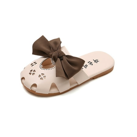 

Harsuny Girl Beach Comfort Flat Sandals Bownot Nonslip Slip On Clogs Lightweight Closed Toe Slides
