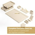thumbnail image 2 of MOOGCO Luxury Leather Desk Pad & Desk Organizer Set, Bonded Leather, 2 of 8