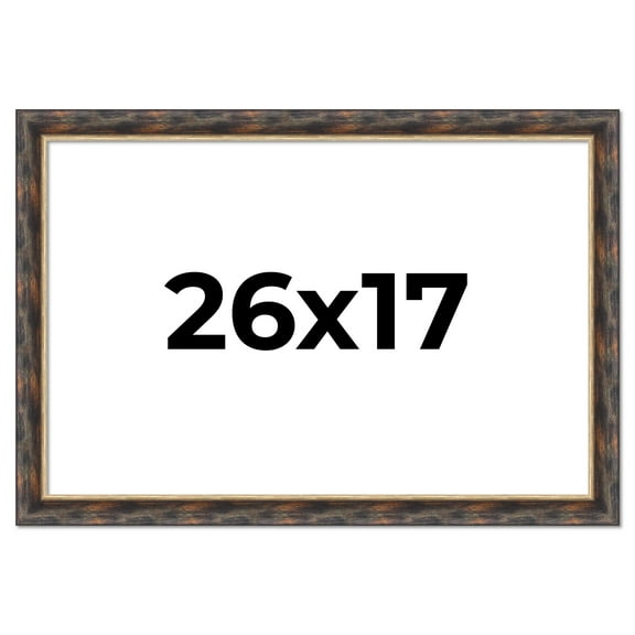 26x17 Frame Gold Real Wood Picture Frame Width 1.5 inches | Interior Frame Depth 0.5 inches |