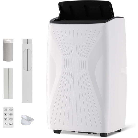 12,000 BTU Portable Air Conditioner, 3-in-1 Cooling/Dehumidifier/Fan for Rooms to 550 Sq. Ft, Remote & 24H Timer