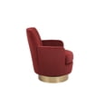 thumbnail image 4 of Newest Luxury Accent Chair for Apartments, Swivel Velvet Barrel Chair with 360 Rotation and Silent Base,Red, 4 of 7