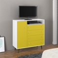 thumbnail image 2 of Manhattan Comfort Freedom Commode à 4 Tiroirs en Blanc et Jaune, 2 of 8