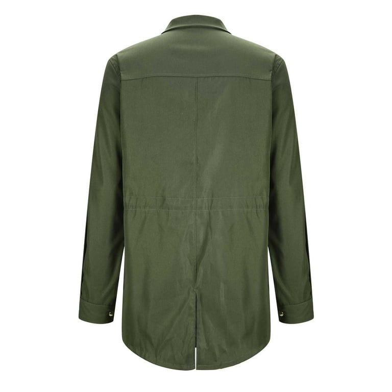 APEXFWDT Women's Utility Jackets Zip Up Snap Button Anorak APEXFWDT Women's Utility Jackets Zip Up Snap Button Anorak