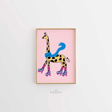 Trendy Tiger Art Print Eclectic Maximalist Wall Decor Unframed Paper Poster 16x20in