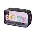 thumbnail image 2 of Konghyp Waterproof Transparent PVC Embroidered Letter Cosmetic Bag – Large Capacity Travel Storage Bag, Convenient for Organizing Cosmetics and Toiletries with 4 Style Options, 2 of 3