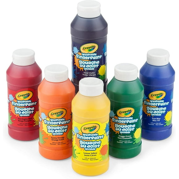 Pinturas lavables Crayola para dedos 6 Count