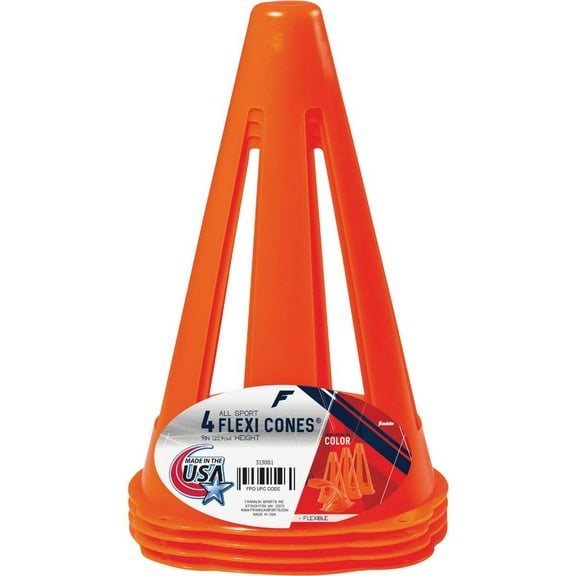 Franklin 3130S1 Flexible Marker Cones, 10-In., 4-Pk. - Quantity 1