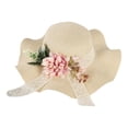 thumbnail image 3 of Sombrero de paja DIY con flores artificiales, transpirable, para uso doméstico, para niñas, vacaciones, manualidades, para exteriores, a moda, Estilo B, 3 of 8