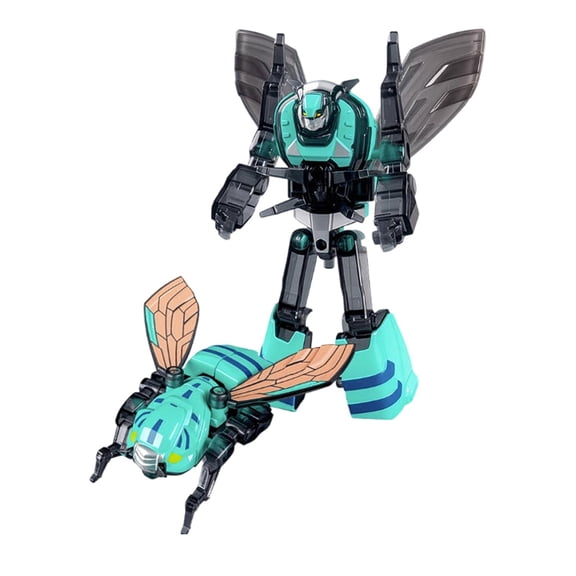 Blue Transformable Alloy Insect Mecha Robot Toy Converts Between Realistic Bug And Robot Modes With Articulated Joints