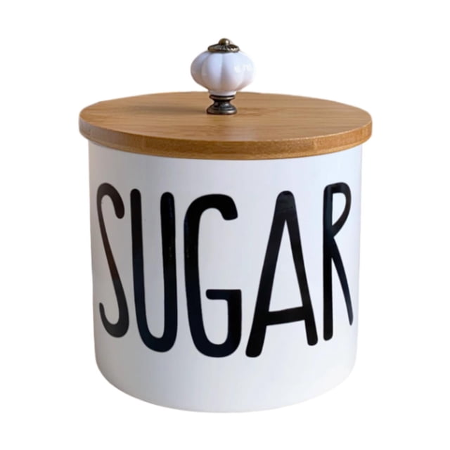 GROWTH TANK Ceramic Storage Container with Lid Airtight Coffee Container for Living Room 800ml yellow lid