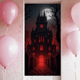 thumbnail image 6 of Gothic Haunted Castle Banner Full Moon Spooky House Halloween Decor for Haunted House Party Halloween Event Spooky Celebration, 6 of 9