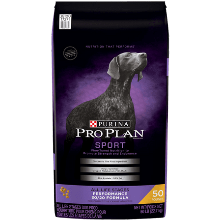 Purina Pro Plan High Protein Dry Dog Food, SPORT Performance 30/20 Formula - 50 lb. (Best Dog Food For High Energy Dogs)