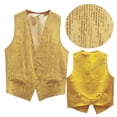 thumbnail image 6 of Daolelai Men's Sequined Suit Vest, 6 of 6