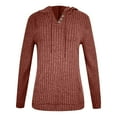 thumbnail image 3 of Woman Hoodie Womens Red Ribbed Hoodie Long Sleeve Tops Pullover Hoodie Comfort Hoodie L, 3 of 4