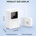 thumbnail image 3 of Doorbell with Camera and Monitors Video Doorbell WiFi Two Way Intercom System Door Viewer Security Doorbell White, 3 of 5