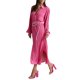 thumbnail image 2 of Lucakuins Camisa de Mujer Vestido Largo Maxi Manga Larga Cuello en V Color Sólido Plisado Midi Vestido Túnica Blusa Vestido Lucakuins moda, 2 of 6