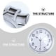thumbnail image 2 of Reloj de esfera vintage Reloj silencioso hueco europeo 3D Reloj de pared decorativo grande para sala de estar Dormitorio Cocina (Plata), 2 of 5