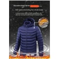 thumbnail image 5 of 2022 Hot Cotton-padded Jacket Double-control 15-zone Intelligent Constant Temperature Heating Cotton-padded Jacket Jacket Black XXL, 5 of 11