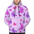 thumbnail image 4 of Hoodies for Men - Puzzles butterfly pink purple Long Sleeve Comfrt Men'S Fashion Hoodies & Sweatshirts, Sweatshirts for Men Hoodies Pullover Clothing Clothes with Pouch, 4 of 7