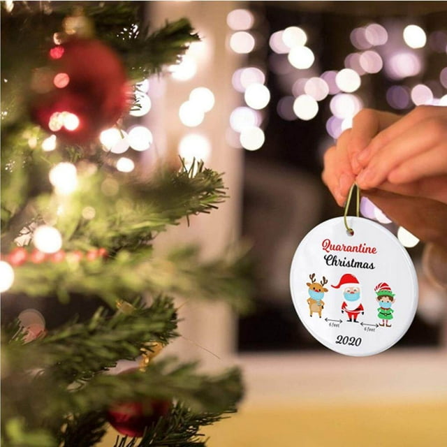 kurtrusly Ceramic Christmas Hanging Ornament Christmas Tree Decorations Christmas Decorating Set Creative Gift for Family Friends