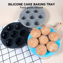Foldable Silicone Baking Pan | 7-Hole Retractable Cake Molds | Food Grade Heat-Resistant -40°F to 446°F | Non-Stick Easy Clean Accessory | 18x3cm Kitchen Helper