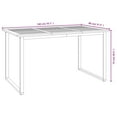 thumbnail image 4 of vidaXL Garden Table with U-shaped Legs 140x80x75 cm Solid Wood Acacia, 4 of 5