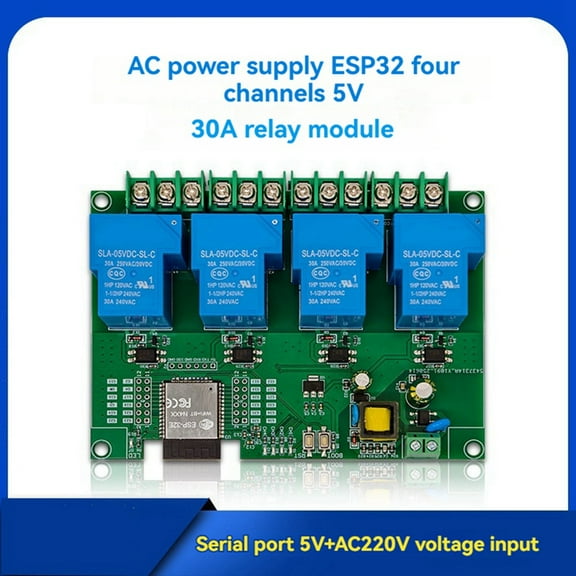4 Channel Relay Module 5V/30A AC220V WIFI Bluetooth Relay Module ESP32 Development Board