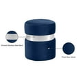 thumbnail image 3 of Meridian Furniture Hailey Contemporary Velvet Ottoman/Stool in Navy, 3 of 8