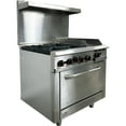 thumbnail image 3 of NSF 36 in. Commercial Oven Range with 4 Burners&12'' Griddle, 171,000 BTU Natural Gas and Propane Oven Range,ETL Certified, 3 of 17