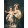 thumbnail image 2 of F. Doubek 14x18 Gold Ornate Wood Frame and Double Matted Museum Art Print Titled - Virgin Mary Holding Baby Jesus (C1914), 2 of 4