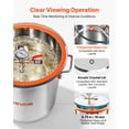 thumbnail image 4 of VEVOR 9 Gallon Vacuum Chamber, Stainless Steel, Vacuum Degassing Chamber with Tempered Glass Lid, Hose, Air Filter, for Resin Casting, Stabilizing Wood, 4 of 9