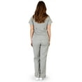 thumbnail image 2 of Ultra Soft Medical Nurse Uniform Premium Women's Junior Fit Mock Wrap Scrub Sets 37908-X-Large (grey), 2 of 3